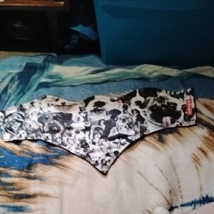 Black and White Dog Print Face Mask